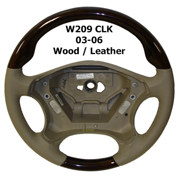 W209 CLK 03-06 Steering Wheel Wood Leather