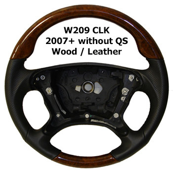 W209 CLK 07+ Steering Wheel Wood Leather